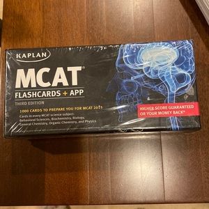 Kaplan MCAT flash cards plus App.  Third edition.  Brand new.